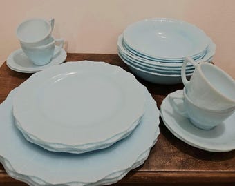 Vintage Pyrex Robin Ei Blau Azurit Geschirr