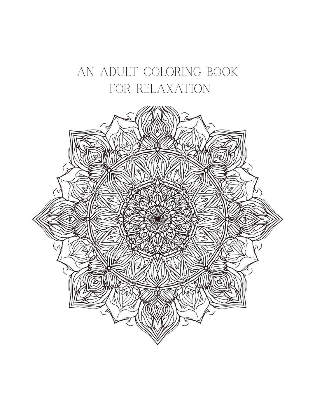 Printable Mandala Coloring Book for Adults | Stress Relief & Relaxation ...
