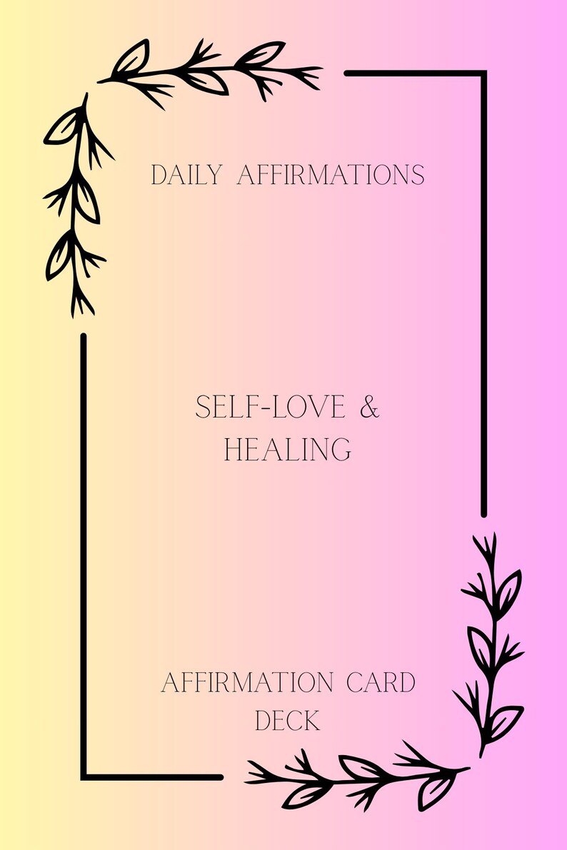 Self Love Affirmation Cards Printable | Healing & Positive Mindset ...