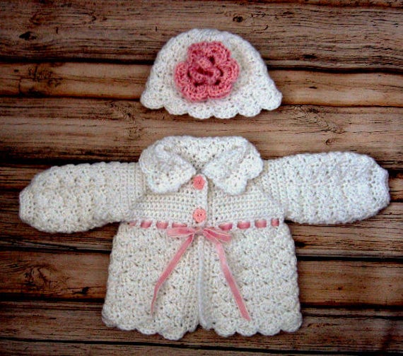 Crochet newborn hotsell baby sweater