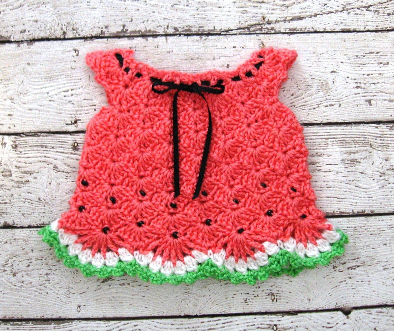 watermelon crochet dress pattern Crocheted Watermelon Sun Dress and Swimsuit for Kids