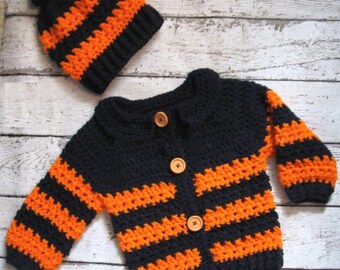 Sport baby sweater Crochet  Basketball Baby Sweater Set Hockey  Knit Baby Boy sports Cardigan Baseball  football sweater