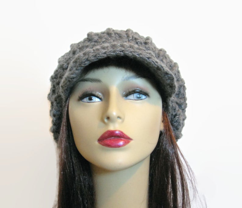 Gray Crochet Newsboy Hat Dreadlocks Hat Gray Rasta Hat Knit Etsy