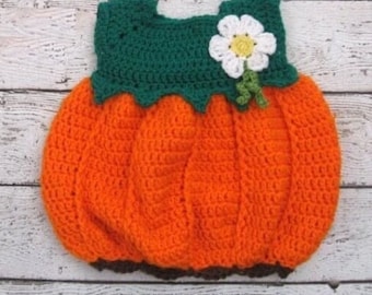 Crochet Baby Girl Pumpkin Dress Pattern Halloween Costume Pumpkin Pattern Dress Baby Halloween Outfit Pattern Crochet Pattern