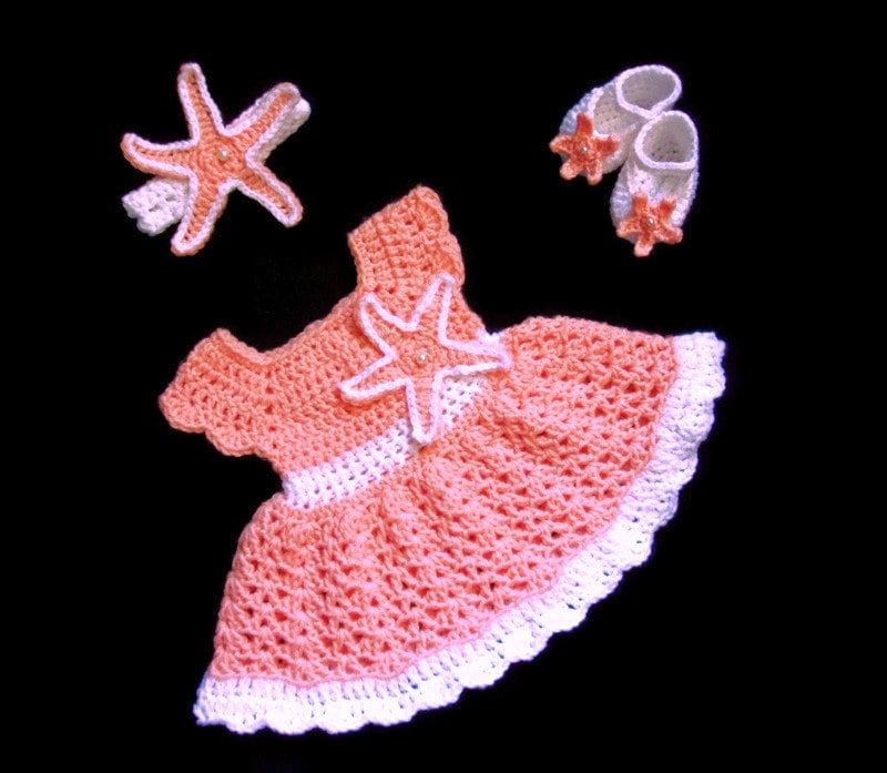 knitted baby starfish outfit