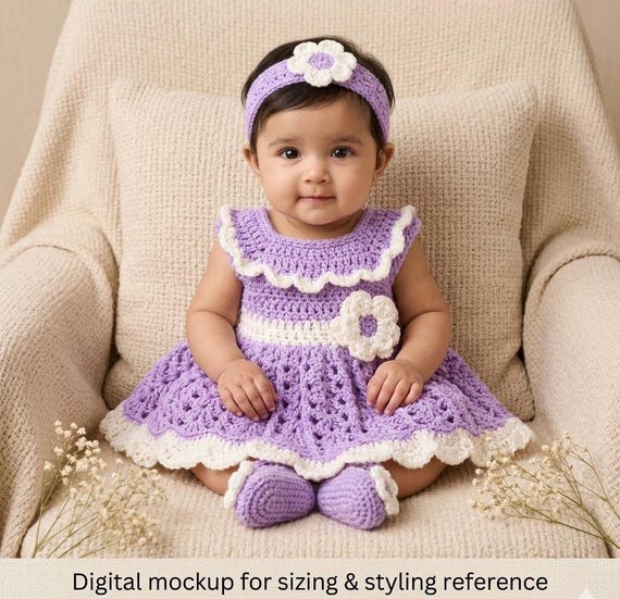 purple dress newborn Baby Set Crochet Baby Dress Toddler Dress Baby Knit Dress and Headband and Shoes Lilac Baby Dress Our sleepers are roomy in size and feature fold Ylsteed Newborn Girls Photography Prop