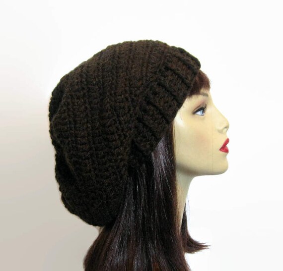 Brown Slouch Hat Dark Brown Beanie 