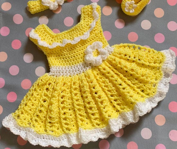 Crochet Vestido De Punto Bebe Recién Nacida Tejidos Ropa De Bebe