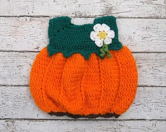 Crochet Baby Girl Pumpkin Dress Pattern Halloween Costume Pumpkin Pattern Dress Baby Halloween Outfit Pattern Crochet Pattern