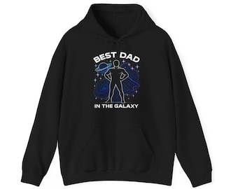 Felpa con cappuccio "Best Dad in the Galaxy" - Regalo per bambini - Felpa con cappuccio per la festa del papà