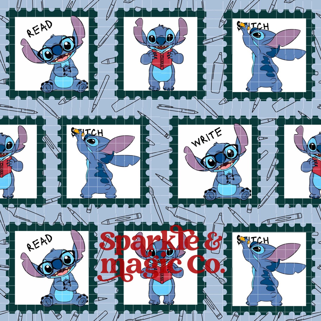 Stitch Read Write Stamp Pattern (digital Download) Seamless Sublimation ...
