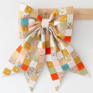 Bow Patchwork Pattern Patchwork Quilted Bow Sewing Pattern PDF • Confident Beginner • Scrap ...