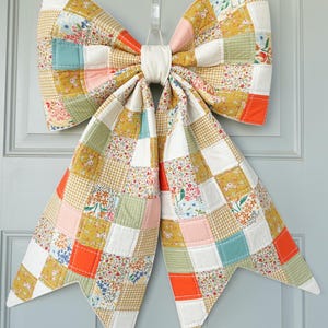 Patchwork Quilted Bow Sewing Pattern PDF • Confident Beginner • Scrap Fabric Project • Digital Download