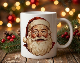 ヴィンテージサンタのバブルガムPNG、レトロなクリスマスサンタの頭の