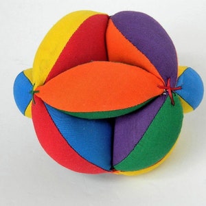Montessori Preschool Toy, Learn Your Colors, Baby Clutch Grab Ball, Unisex Learning Toy, Sensory Ball, Baby Shower Gift, Handmade Gifts Toys