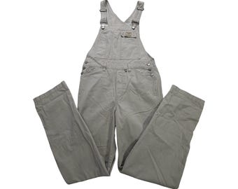 Calvin Klein Salopette da donna taglia S 30x30, colore kaki, marrone chiaro, cotone, stile utility, abbigliamento da lavoro western