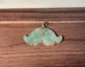 Vintage Jade Pendant 14K Gold Bail
