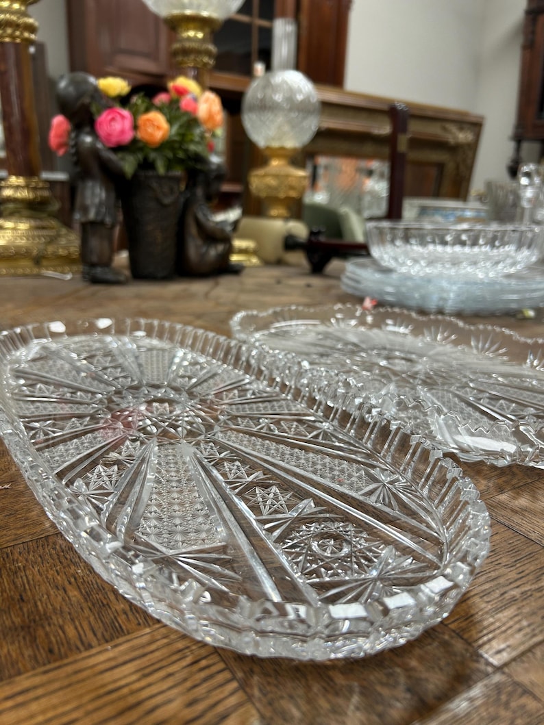 Vintage Crystal Serving Platters