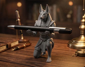 Anubis Pen Holder | Gothic Egyptian God Desk Decor | unique birthday gifts Pen Stand | Unique Office Desk Accessory | Original Gifts for him