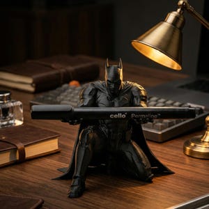 Bat Pen Holder – 3D Printed Dark Knight Desk Organizer, Superhero Desk Decor, Unique Office Gift, Comic Fan Gift, Birthday Desk Accessory