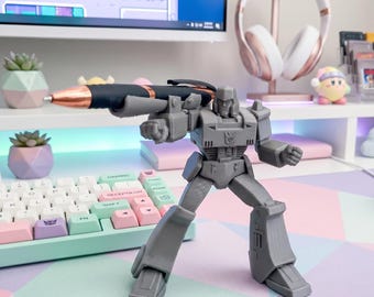 Meg-robot Pen Holder – Transform Desk Accessory, Robot Pen Stand, Gamer Desk Decor, Geek Gift, 3D Printed Desk Organizer