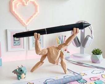 Rocky Pen Holder Desk Organizer | Strong Arm Sculpture Pen Stand | Minimal Aesthetic Desk Decor | Project Hail Mary Eridanian