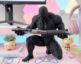 Ven-om Pen Holder 3D Printed | Desk Organizer | Superhero Gift for Him | Gamer Desk Setup | Cool Office Decor | Unique Gift Idea