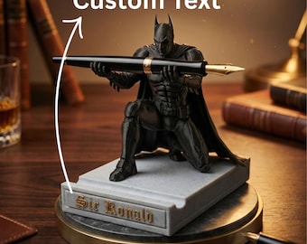Bat Pen Holder – 3D Printed Dark Knight Desk Organizer, Superhero Decor, Unique Office and Comic Fan Gift, Birthday, Father’s Day Gift