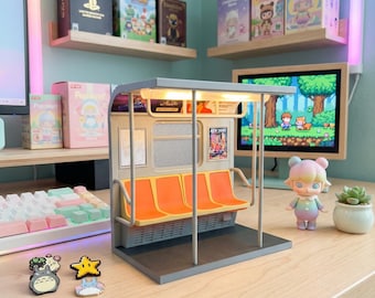 NYC Subway Lamp 3D Printed | New York Train Night Light | Aesthetic Desk Decor | Gamer Room Light | Unique Gift for Him Her | Mini Metro