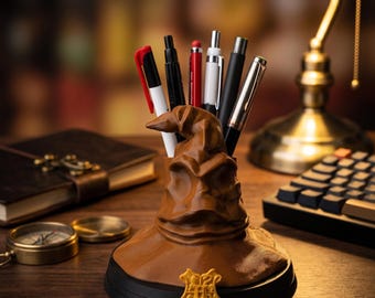 Magical Wizard Hat Pen Holder 3D Printed Spin Master Desk Organizer Wizard Decor Gift Hogwarts Office Decor Nerd Gift