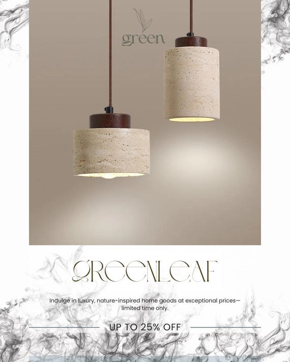 Japanese Stone LED Ceiling Light, Minimalist Zen Lighting