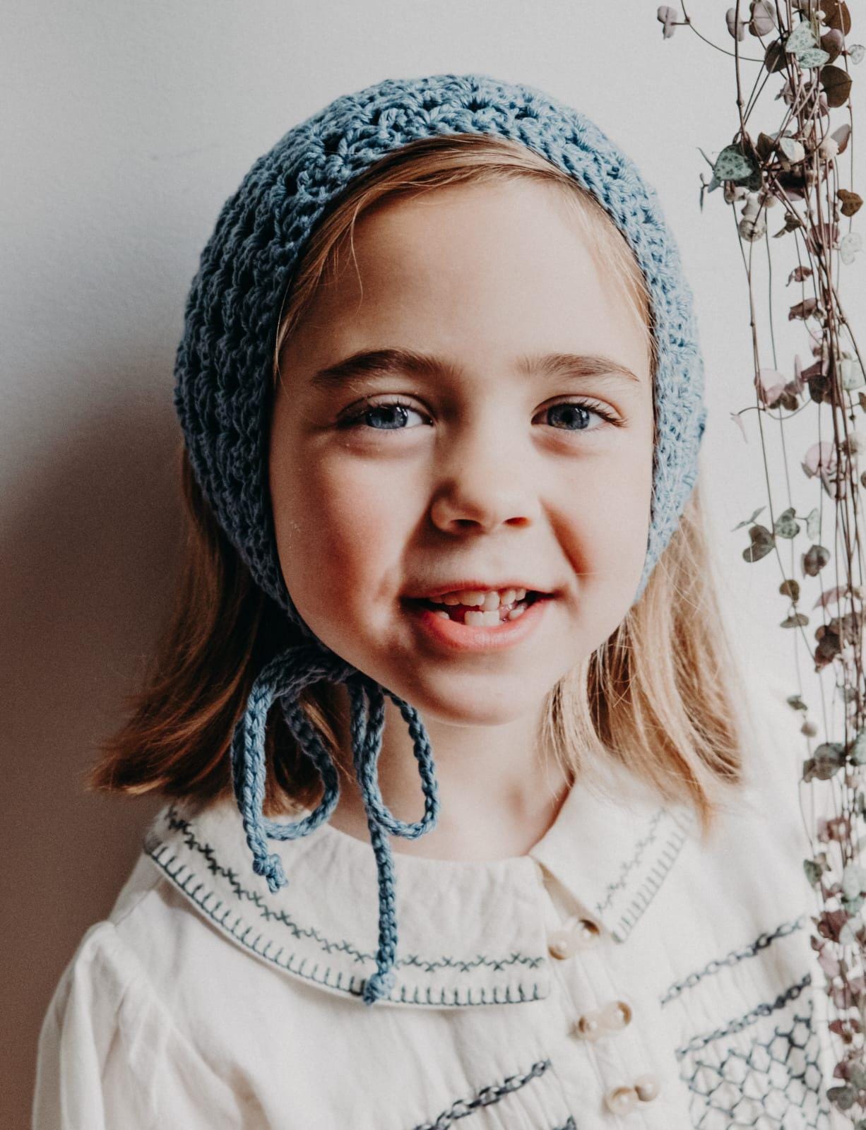 Summer Scarf - Crochet cotton & woollen baby and toddler scarf