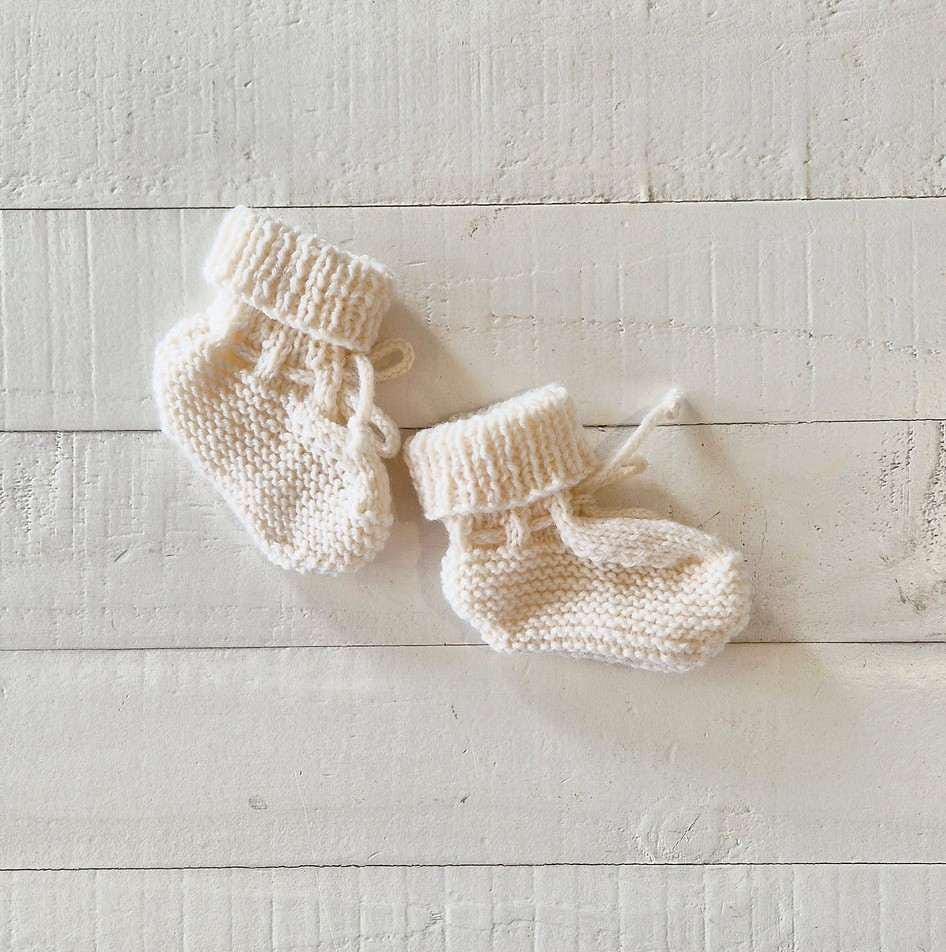 Boden Booties - Hand-knitted merino wool and cotton baby and toddler footwear