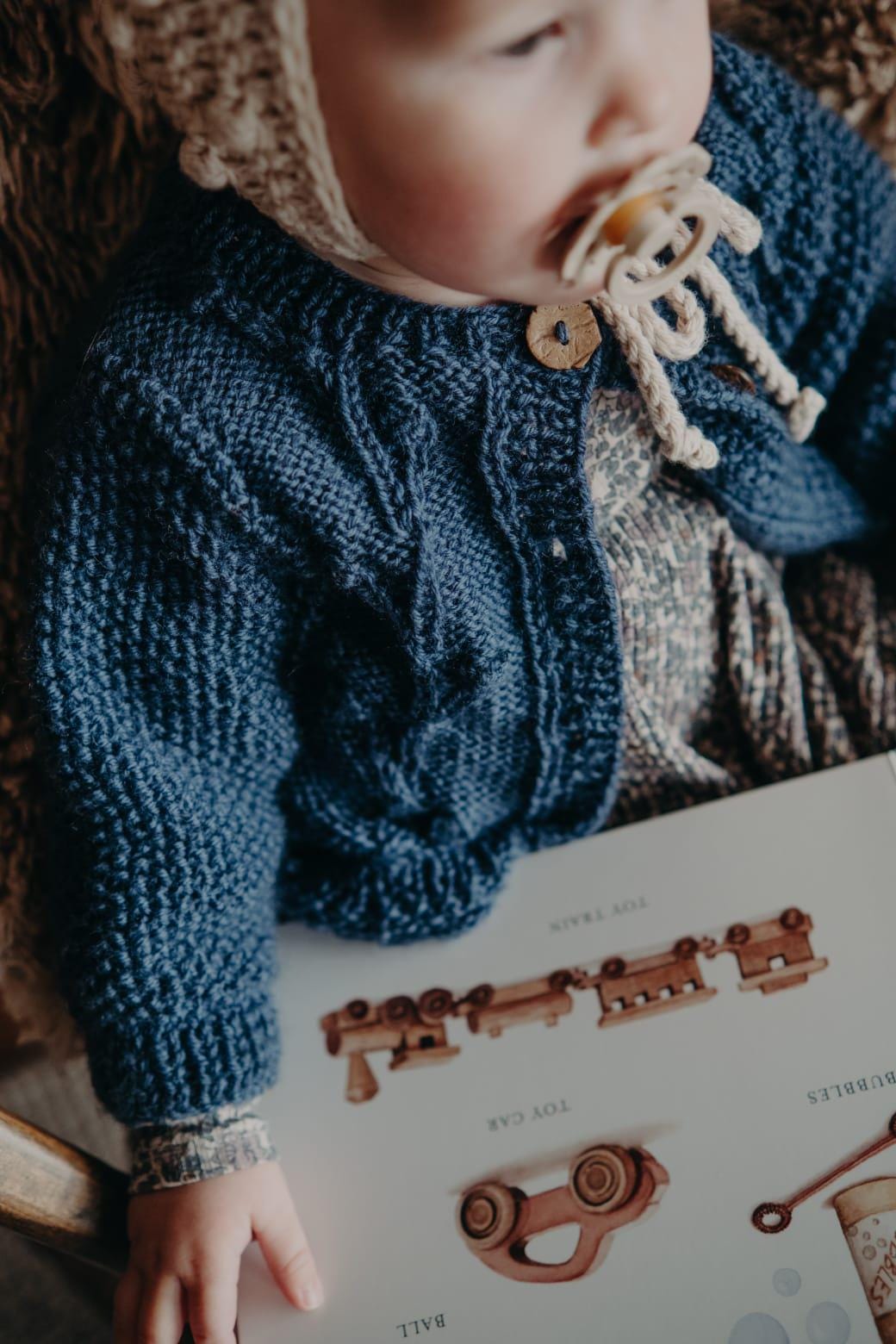 Matilda Cardigan - Hand-knitted merino wool baby and toddler chunky cardy
