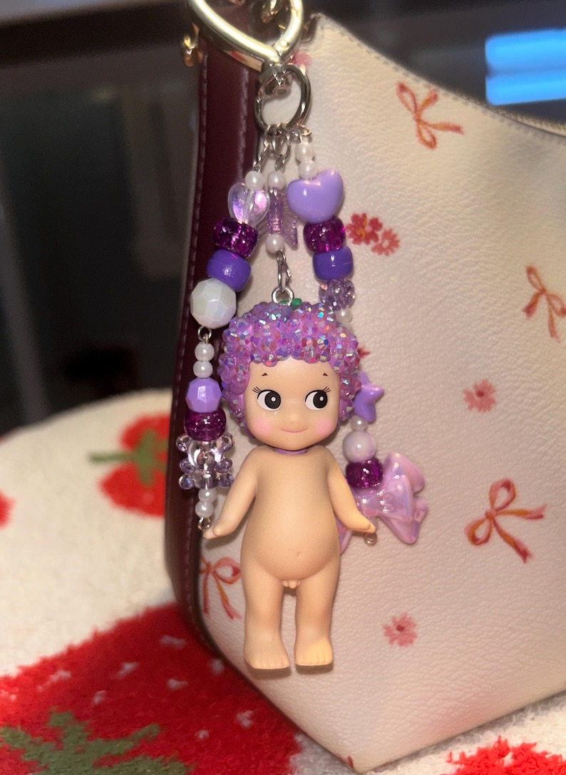 Bedazzled Sonny Angel Keychain - 1 angel grape