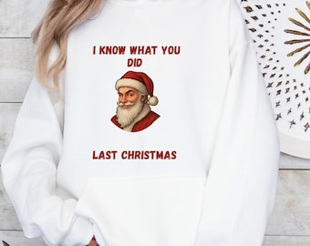 Sweat à capuche père Noël vintage - Sweat de Noël unisexe rigolo