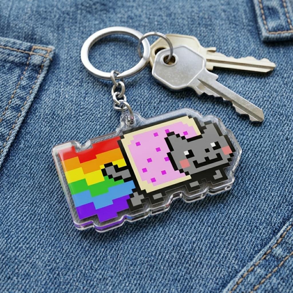 Nyan Cat Keychain - Etsy