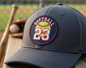 Custom Softball Number Patch, Personalized Embroidered Softball Player Iron On, Softball Senior Night Gift