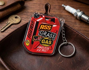 Gas Can Acrylic Keychain, Funny Biker Quote Keyring, Retro Jerry Can Bag Charm, Humorous Car Enthusiast Gift