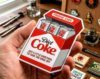 Funny Diet Coke Fridge Cigs  Vinyl/Hologram Sticker