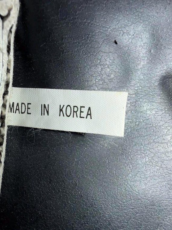 Vintage Snakeskin-Embossed Patchwork Top Handle B… - image 3