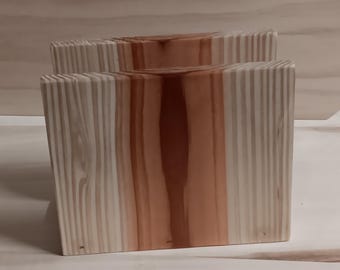 Pine napkin holder/organizer.
