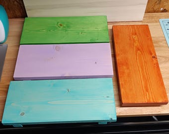 Decorative wooden riser shelf