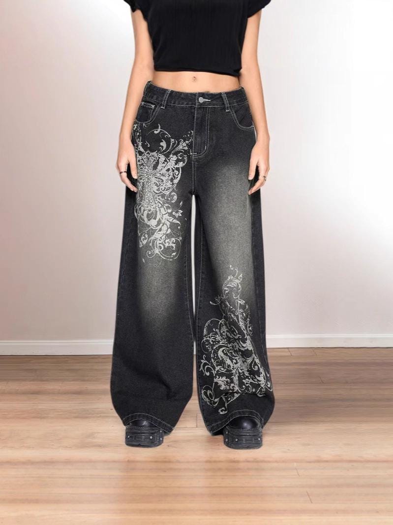 Bleach Black Jeans - Etsy UK