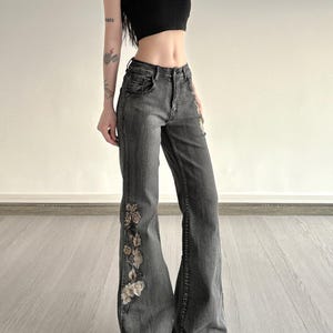 Y2k Flare Jeans - Etsy UK