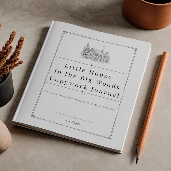 Little House Big Woods Copywork Journal | Charlotte Mason Homeschool Handwriting (PDF Download)