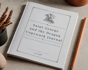 St.-Georgs-Drache Copywork Notizbuch | Charlotte Mason Handschrift-Übung (PDF Download)