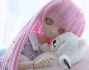 Peluca BJD DoubleK DollfieDream DD SD de 23 cm/9" de estilo recto [actualizada en septiembre de 2021]