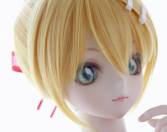 KK DollfieDream DD SD bjd wig 23cm braid and bun style - doll wig 23cm- [Undated on Oct 2022]