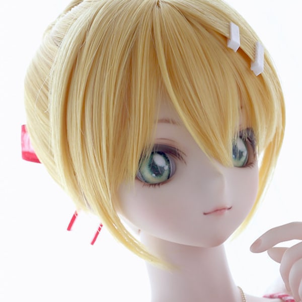 KK DollfieDream DD SD bjd wig 23cm braid and bun style - doll wig 23cm- [Undated on Oct 2022]